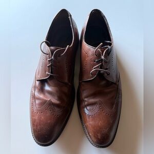 Classic Brown Leather Men's Dress Shoes 12
